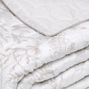 Colibri Floral - Couvre-Lit - Satin De Coton - Taupe