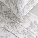 Colibri Floral - Ensemble De Draps - Satin De Coton - Taupe