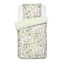 Fleurs De La Forêt - Housse De Couette + Taie D'Oreiller - Satin De Coton - Vert