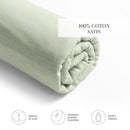 Fleurs De La Forêt - Drap-Housse - Satin De Coton - Vert