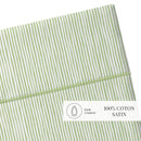 Fleurs De La Forêt - Drap Plat - Satin De Coton - Vert