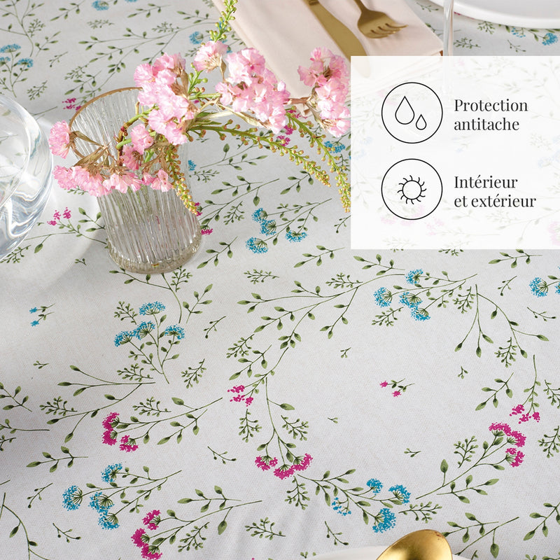 Fleurs Estivales - Nappe - Blanc Cassé