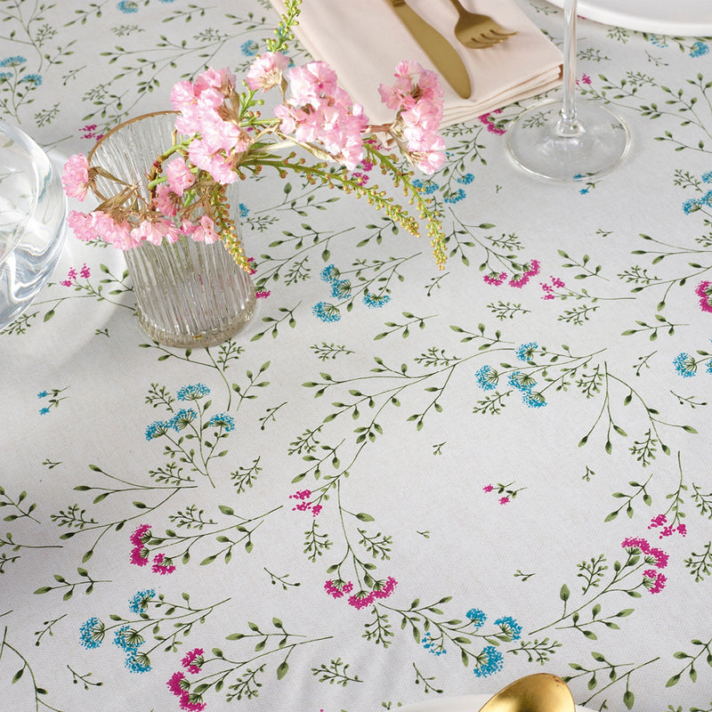Fleurs Estivales - Nappe - Blanc Cassé