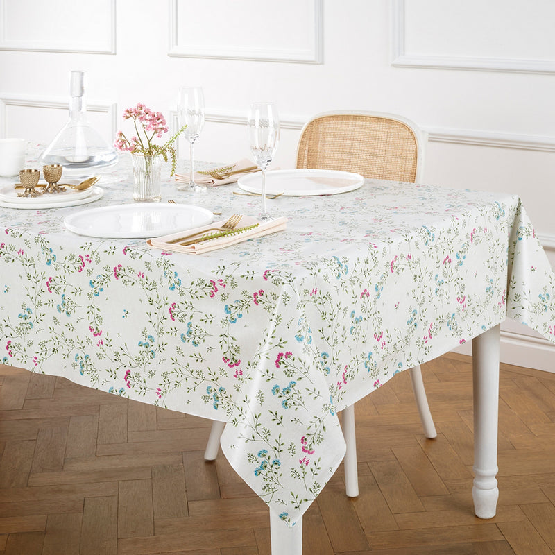 Fleurs Estivales - Nappe - Blanc Cassé