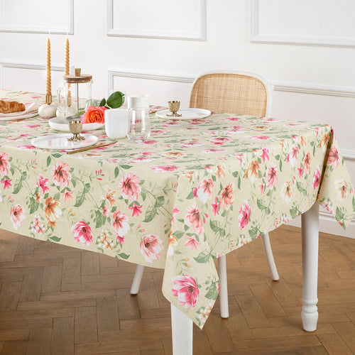 Eclosion De Fleurs - Nappe - Taupe