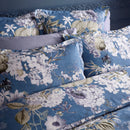 Hortensia - Taie De Traversin - Satin De Coton - Bleu
