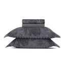 Jardin Botanique - Ensemble De Draps - Satin De Coton - Gris Foncé
