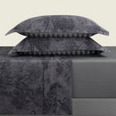 Jardin Botanique - Ensemble De Draps - Satin De Coton - Gris Foncé