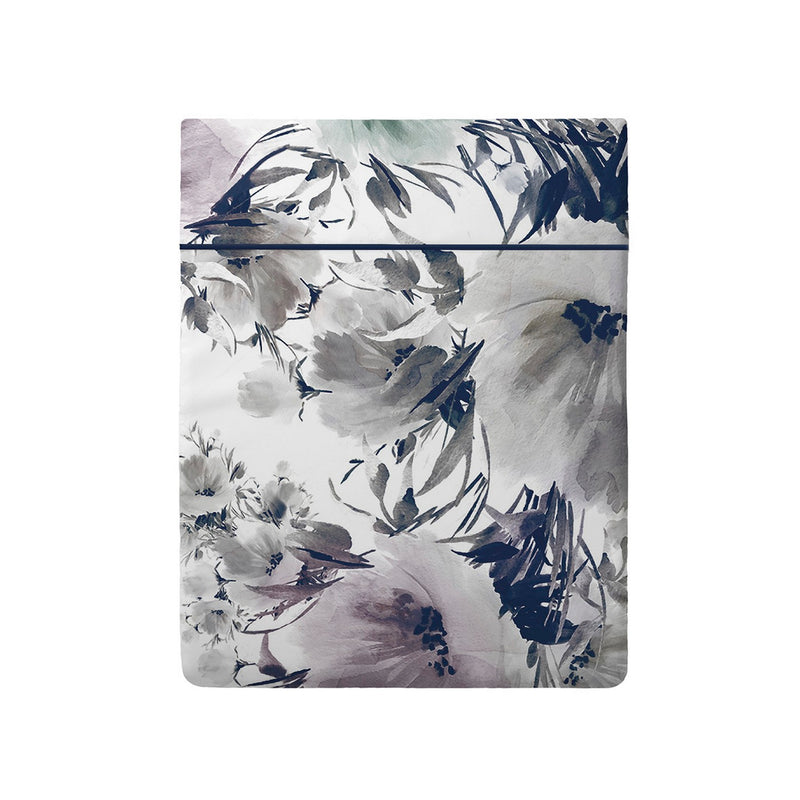 Erodium - Drap Plat - Satin De Coton - Blanc