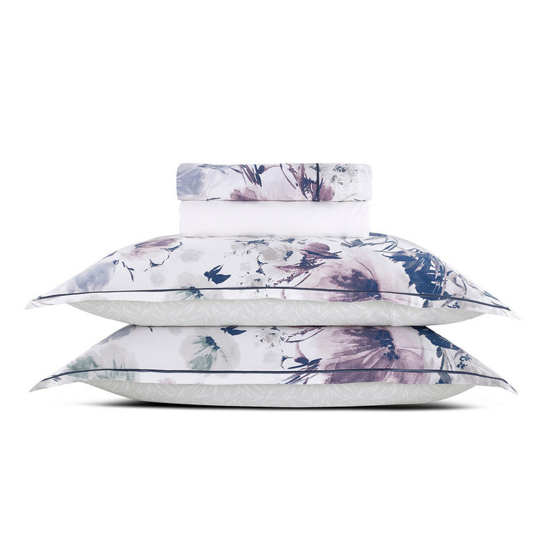 Erodium - Ensemble De Draps - Satin De Coton - Blanc