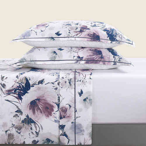 Erodium - Ensemble De Draps - Satin De Coton - Blanc