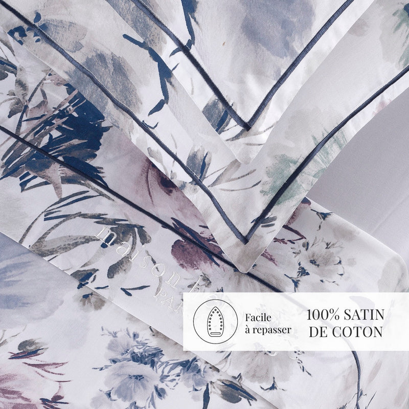 Erodium - Ensemble De Draps - Satin De Coton - Blanc