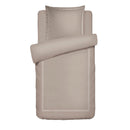 Paris - Housse De Couette + Taie D'Oreiller - Satin De Coton - Taupe / Taupe
