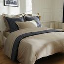 Paris - Housse De Couette + Taie D'Oreiller - Satin De Coton - Taupe / Taupe