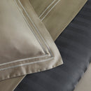 Paris - Housse De Couette + Taie D'Oreiller - Satin De Coton - Taupe / Taupe