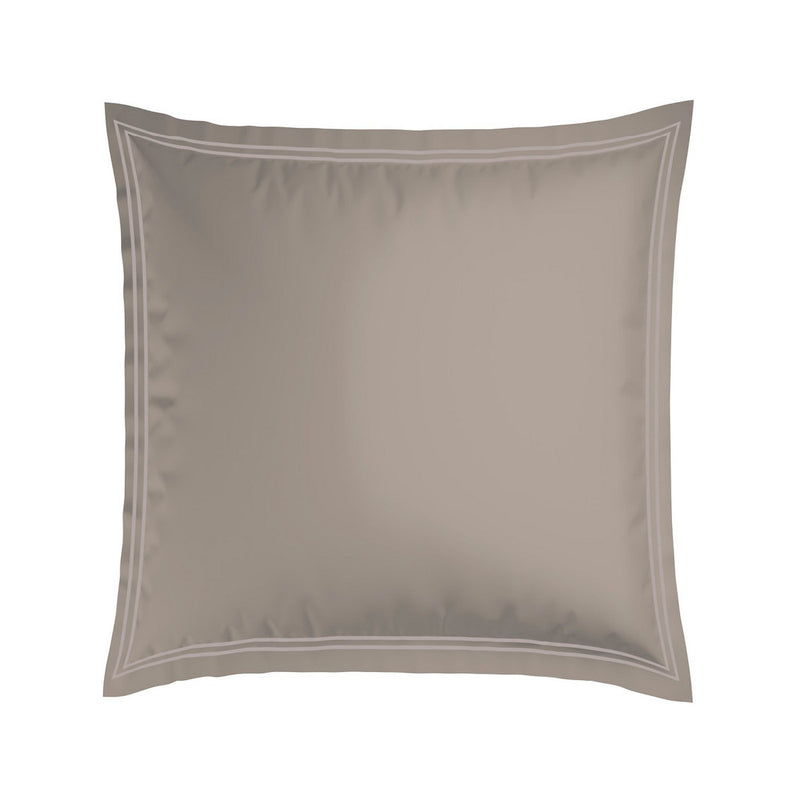 Paris - Set De 2 Taies D'Oreiller - Satin De Coton - Taupe / Taupe