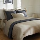 Paris - Set De 2 Taies D'Oreiller - Satin De Coton - Taupe / Taupe