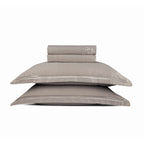 Paris - Ensemble De Draps - Satin De Coton - Taupe / Taupe