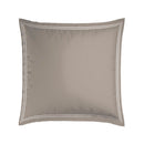 Paris - Set De 2 Taies D'Oreiller - Satin De Coton - Blanc / Taupe