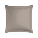 Paris - Set De 2 Taies D'Oreiller - Satin De Coton - Blanc / Taupe