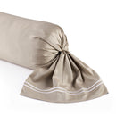 Paris - Taie De Traversin - Satin De Coton - Blanc / Taupe