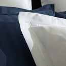 Paris - Housse De Couette + Taie D'Oreiller - Satin De Coton - Blanc / Blanc