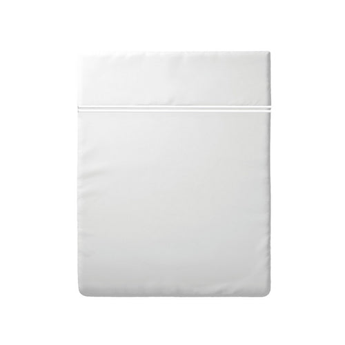 Paris - Drap Plat - Satin De Coton - Blanc / Blanc