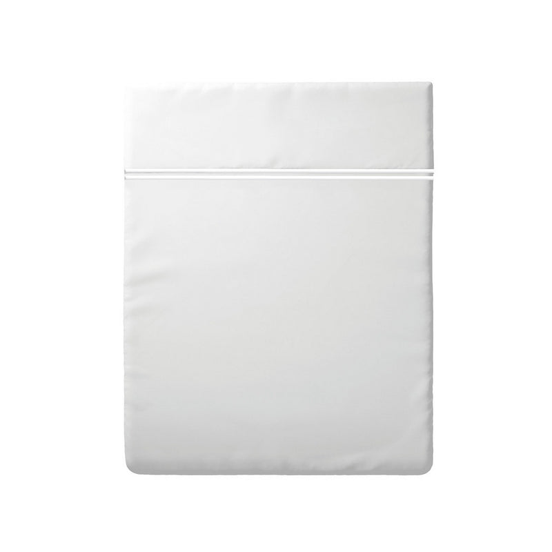 Paris - Drap Plat - Satin De Coton - Blanc / Blanc