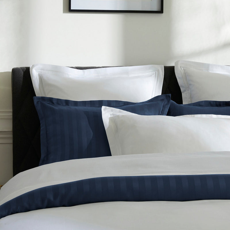 Paris - Drap Plat - Satin De Coton - Blanc / Blanc