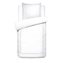 Paris - Housse De Couette + Taie D'Oreiller - Satin De Coton - Gris / Blanc