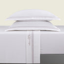 Paris - Ensemble De Draps - Satin De Coton - Gris / Blanc