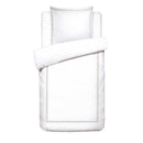 Paris - Housse De Couette + Taie D'Oreiller - Satin De Coton - Taupe / Blanc