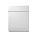Paris - Drap Plat - Satin De Coton - Taupe / Blanc