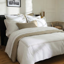 Paris - Drap Plat - Satin De Coton - Taupe / Blanc