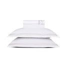 Paris - Ensemble De Draps - Satin De Coton - Taupe / Blanc
