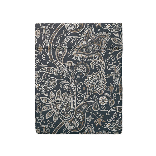 Indienne - Drap Plat - Satin De Coton - Gris / Taupe