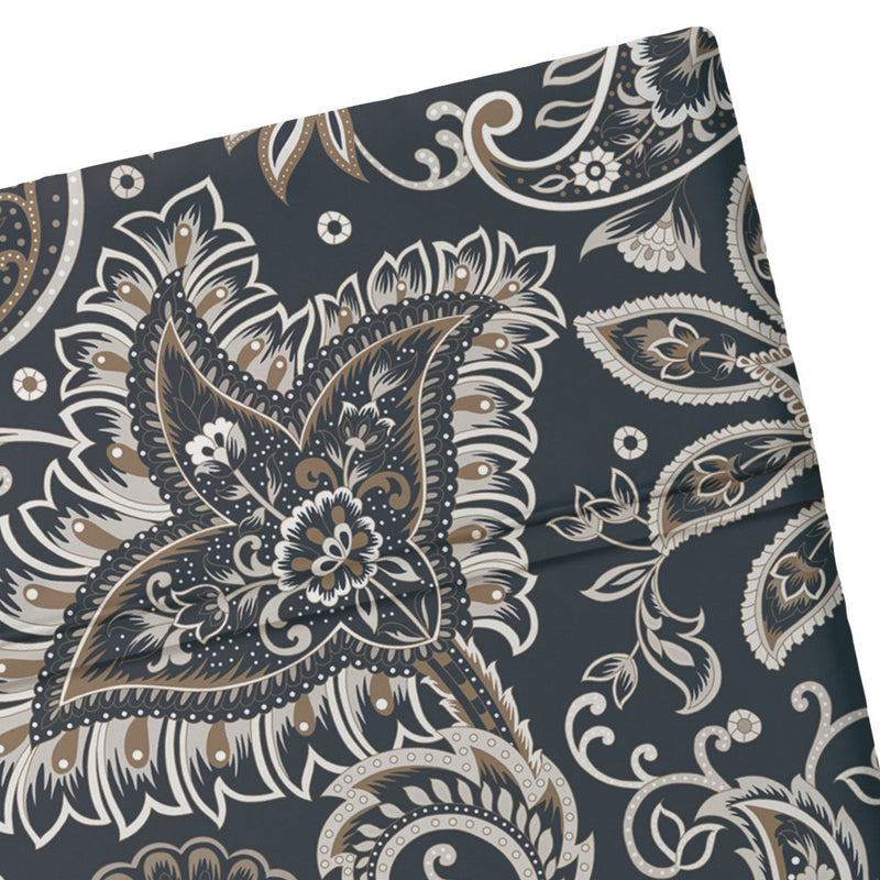 Indienne - Drap Plat - Satin De Coton - Gris / Taupe