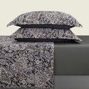 Indienne - Ensemble De Draps - Satin De Coton - Gris / Taupe