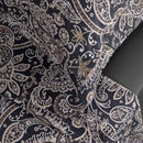 Indienne - Ensemble De Draps - Satin De Coton - Gris / Taupe