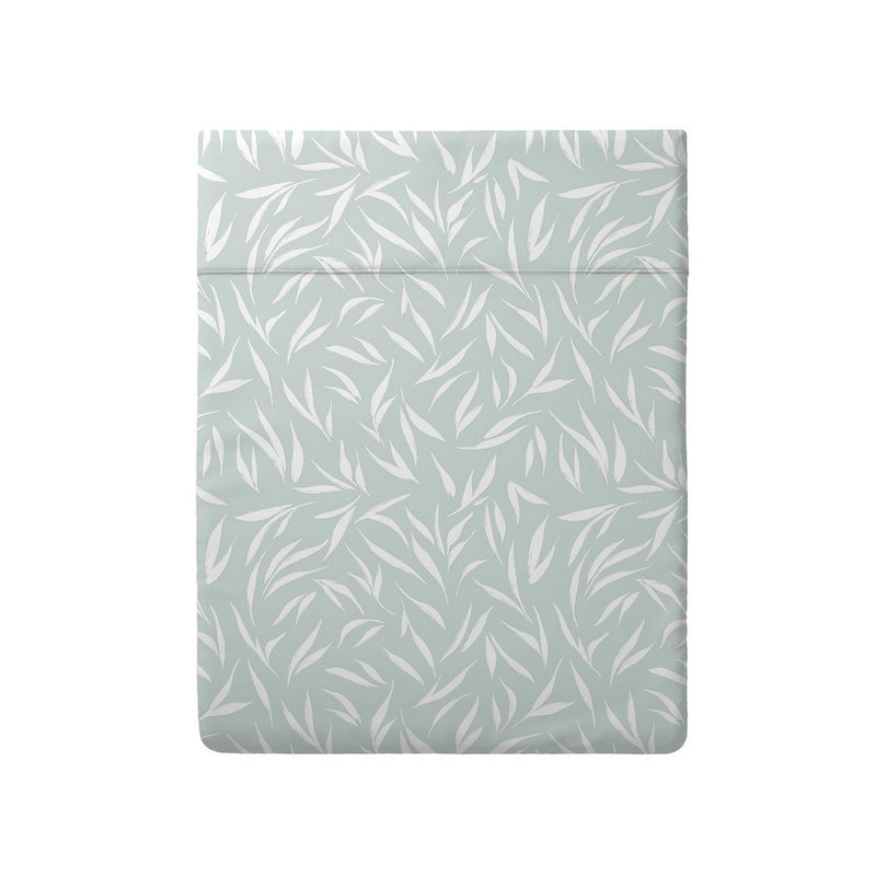 Olea Europaea - Drap Plat - Satin De Coton - Vert