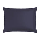 Paris - Set De 2 Taies D'Oreiller - Satin De Coton - Blanc / Bleu Foncé
