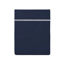 Paris - Drap Plat - Satin De Coton - Blanc / Bleu Foncé
