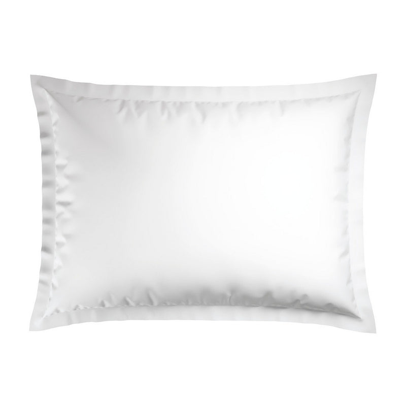 Paris - Set De 2 Taies D'Oreiller - Satin De Coton - Bleu Foncé / Blanc