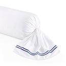 Paris - Taie De Traversin - Satin De Coton - Bleu Foncé / Blanc