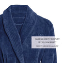 Uni - Peignoir Avec Col Châle - Bleu Marine