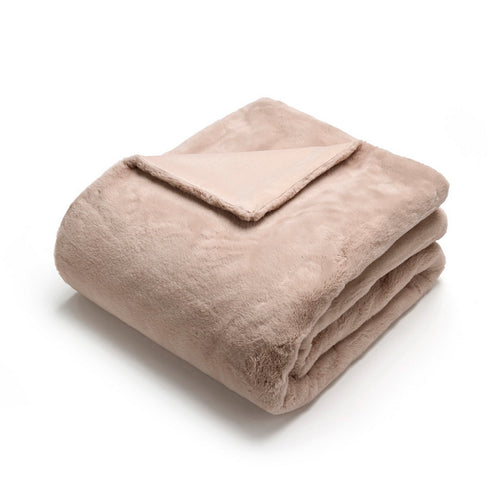 Uni - Plaid Imitation Fourrure - Beige