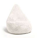 Uni - Housse De Pouf Imitation Fourrure - Blanc