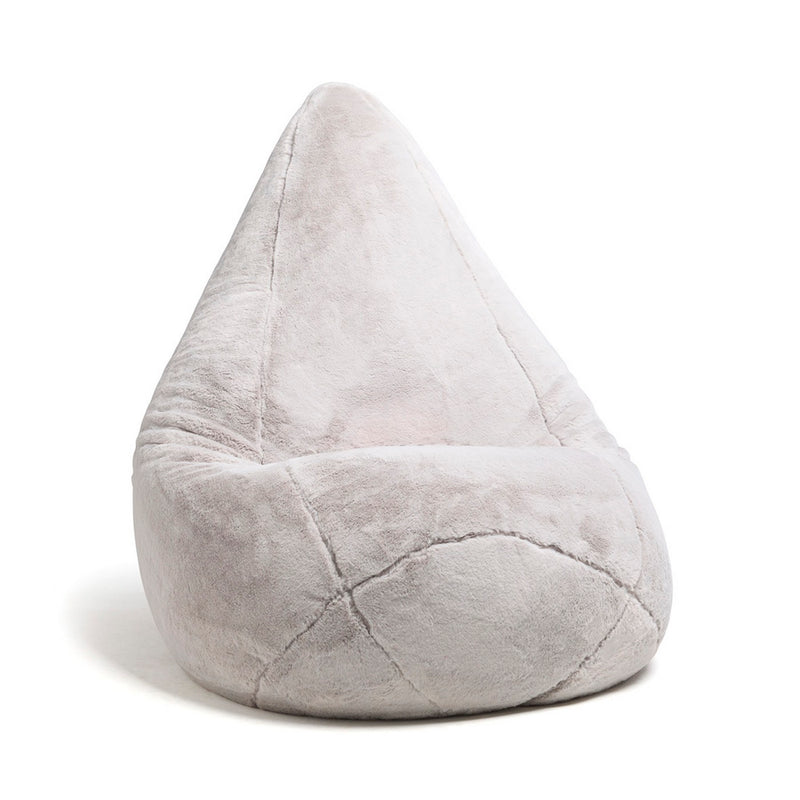 Uni - Housse De Pouf Imitation Fourrure - Gris