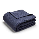 Alexandre - Couvre-Lit - Satin De Coton - Bleu Foncé