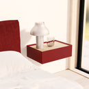 Arista - Table De Chevet Suspendue - Bordeaux & Chêne